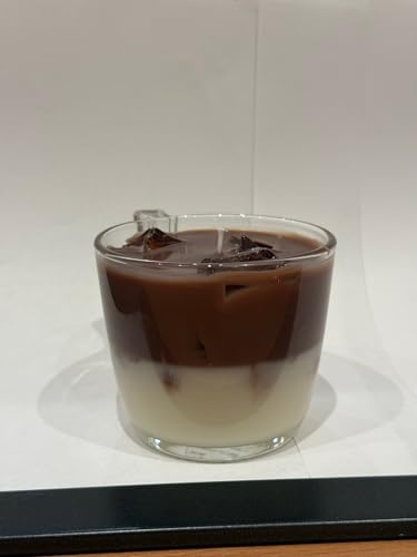 Iced Cappuccino Duftkerze handgegossen | Coffee Candle mit Kaffee-Aroma, Deko-Kerze im Cappuccino-Look | Geschenk für Kaffee-Liebhaber, Handmade Duftkerze, Wohnzimmer & Küche