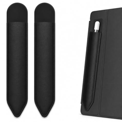 2 Stück Elastische Stifthülle für Touchscreen Stift mit Selbstklebender Befestigung, Flexibler Pencil Case Halter für Tablet-Hüllen, kompatibel mit USB-C, Pencil 1/2 und Anderen Stiften ähnlich