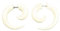 1 Paar Ohrringe aus Bone - Fake Piercing Sichel, 22mm