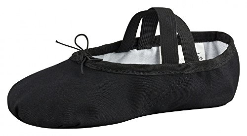 tanzmuster Ballettschuhe Mädchen und Damen - DANI - ganze Ledersohle - Ballettschläppchen für Kinder und Erwachsene - Tanzschuhe fürs Ballett