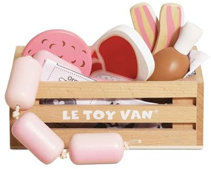 Le Toy Van TV189 Wooden Toy, Market Meat Crate