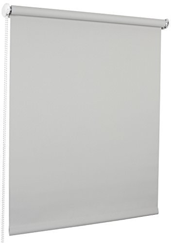 ROLLMAXXX Standard-Rollo Lichtdurchlässig Seitenzug Kettenzugrollo Tageslicht Sichtschutz (180 x 190 cm, Grau)