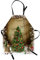 ABAKUHAUS, Weihnachten Kochschürze, Farbfest Höhenverstellbar Waschbar Klarer Digitaldruck, Weihnachtsbaum Fotographie Mit Schlitten und EIN Sack voller Geschenken, Brau