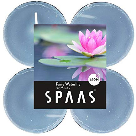 Spaas 12 x 4 Duftende Maxi Teelichter ± 10 Stunden Fee Seerose
