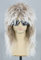 Topcosplay Perücke für Herren und Damen - 70er 80er Vokuhila Proll Stil für Fasching, Karneval, Halloween (Braun Gemischt Weiß)