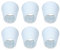 Alvinlite 6PCS Wandlampenschirm European Style Klatschen Blau Lampenschirme auf Schlafzimmer Home Decor Lichtabdeckung für E14 Hängelampe Tischlampe Stehlampe