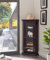 KB Designs Eckakzent-Vitrine, Holz, Kirschrot