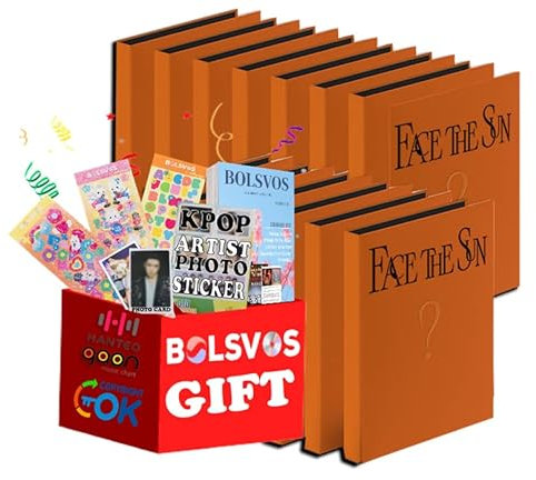 Seventeen- Face The Sun [CARAT ver.] (4th Album) ONE RANDOM Album+BolsVos K-POP eBook (21p), 3EA BolsVos Stickers for Toploader, Photocards