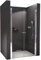 Paroi de douche en niche NT218 - avec portes à double battant - couleur et largeur au choix, Largeur:1160mm, Couleur du profilé:Chrome