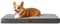 EHEYCIGA Orthopedic Dog Bed Medium Washable, 76x51x9cm, Dog Beds Mattress for Crate with Removable Cover, Pet Bed Cushion with Anti-Slip Bottom, Grey
