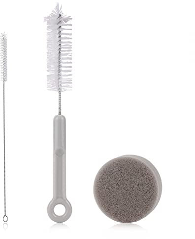 3 cepillos y esponja para fuente de agua para gatos, dispensador de bebidas para mascotas, kit de limpieza para mascotas, perros, gatos, fuente de agua, comedero y tazón
