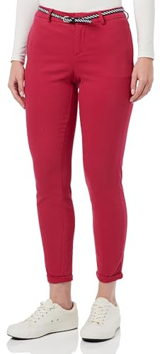 ONLY Onlbiana-Maree Belt Chino CC PNT Rp Pantalons, Cerise, 42W x 32L Femme