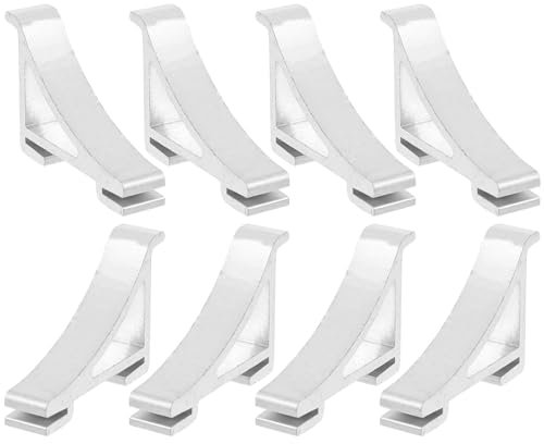 Hemobllo 8pcs Freezer Shelf Clips Base Shelves for Fridge Easy Install Aluminum Cooler Fridge Clips