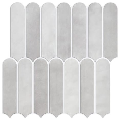 Commomy Piastrelle Adesive Cucina Bagno, Paraschizzi Adesive Bagno Cucina Autoadesive, Matte Grigio, 30 x 30 cm, 10 Pezzi, PVC Pannelli Decorativi 3D per Parete
