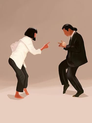 Hfmquisutron Retro Komödie Krimi Vincent.Vega Poster 1000 Teile Holzpuzzle Für Erwachsene Familie Lernspielzeug Rt24Ha