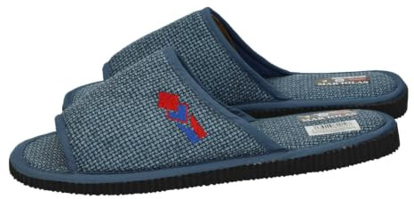 MADE IN SPAIN 8436043820107 Zapatillas de Andar por casa, Hechas en España, en Color Tejano, livianas con Suelo microporoso. Hombre Zapatillas CASA Tejano 42