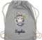 Turnbeutel Rucksack - Tiger - Tigermotiv | Geschenk für Tigerliebhaber | Tierfreunde | Wild Stripe - Unisize - Hellgrau - name tiger, tiermotiv personalisierte personalisieren motiv geschenke
