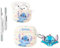 Folaxshoo Kompatibel mit AirPods 4 Generation Cute Cartoon Funny Case Cover mit Reiniger Kit (Stitch White)
