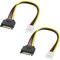 MEIRIYFA 4 Pin Floppy Drive to 15 Pin SATA Male Power Cable, SATA 15Pin Male to 4 Pin Floppy FDD Female Connector Power Supply Cable for SATA Hard Drives - 2Pack, 20CM