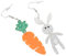 Holibanna 1pair Kaninchen Karotte Design Ohrringe Acrylohr Anhänger Frauen Schmucksachen