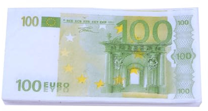 100 Euro Papierservietten Partygeschirr Servietten mit Geld Motiv Dekorative Servietten für Las Vegas Deko für Casino Spiele Poker Table Partydeko