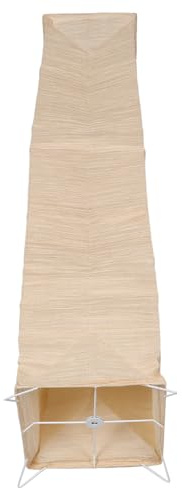 Beige Japanischer Papier Lampenschirm, Faltbar, für Stehlampe