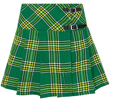 Tartanista Womens 16.5 Inch Scottish Tartan Mini Kilt Skirt