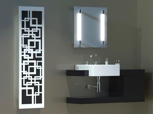 Badheizkörper Design Quadrat 3, HxB: 180 x 47 cm, 1118 Watt, moonstone-grau/weiß Marke: Szagato Made in Germany Handtuchheizung Handtuchwärmer Design Heizkörper Mittelanschluss Heizkörper vertikal