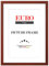 EUROLine Holz Bilderrahmen 60 x 80 cm Rot Gewischt mit Antireflex-Acrylglas für | Foto | Poster | Puzzle Rahmen