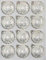 12 TLG. Glas-Weihnachtskugeln Set in Hochglanz-Weiss-Silberne-Ornamente - Neuheit - Christbaumkugeln - Weihnachtsschmuck-Christbaumschmuck