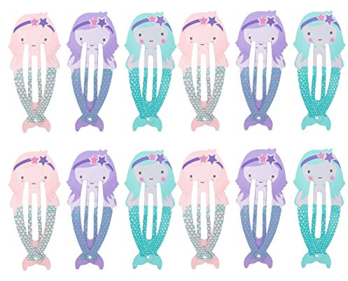 FRCOLOR 12 Stücke Baby Haarspangen Haarschmuck Meerjungfrau für Babys Mädchen Kleinkinder Kinder