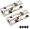 sourcing map 2pcs 3mm bis 4mm Drehbare Universal Lenkwelle U Gelenk Koppler Edelstahl L23XD9 DE de
