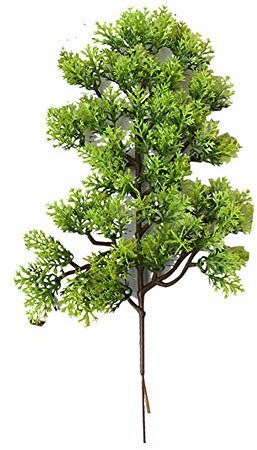 Belarn 1pc Plastic Fake Artificial Pine Cypress Plant Welcoming Pine Simulation Plant Green Potted Decoration Artificial Flower Garden Home Office Decoration
