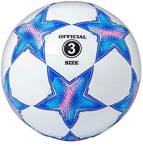 Runleaps Ballon de football taille 3 pour enfants, jouets avec motif étoiles, taille officielle, pour entraînement, jeu, garçons, filles, tout-petits de 3 à 8 ans (bleu)
