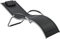 Outsunny Lettino Prendisole in Alluminio, Sedia Sdraio da Giardino in Texteline Nero con Poggiatesta Rimovibile 160x60x65cm