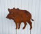 STEINFIGURENWELT GIEBEN Wildschwein stehend 63x50cm zum Stecken Gartenstecker Edelrost Gartendeko Wetterfest Rost Gartenfigur Metall Rostfigur Tier Waldtier