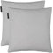 LINUM Annabell Elegant Kissenhülle 40x40 cm 2er-Pack, 100% Baumwolle, Maschinenwaschbar, Hellgrau