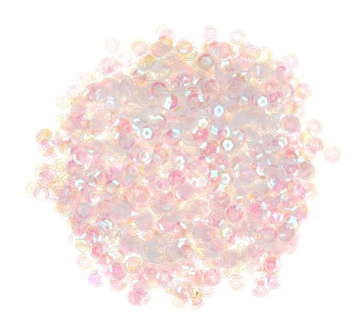 sourcing map Lose Pailletten Irisierende Pailletten 2400 Stück Becher-Pailletten Stickerei-Pailletten für Schmuckherstellung, Basteln, Nähen, Transparent