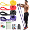 4 Piezas Gomas Elasticas Musculacion, Bandas Elasticas Musculacion con 1 Bolsa 1 Manual de Instrucciones, Bandas Resistencia Cintas Elasticas Musculacion para Entrenar Powerlifting Fitness Yoga
