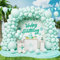 Palloncini Blu Teal Pastello, 143 Pezzi Dimensioni Diverse Macaron Verde Acqua Arco di Palloncini Kit con Nastro per Ragazze Donne Festa di Compleanno Fidanzamento Matrimonio Battesimo Baby Shower