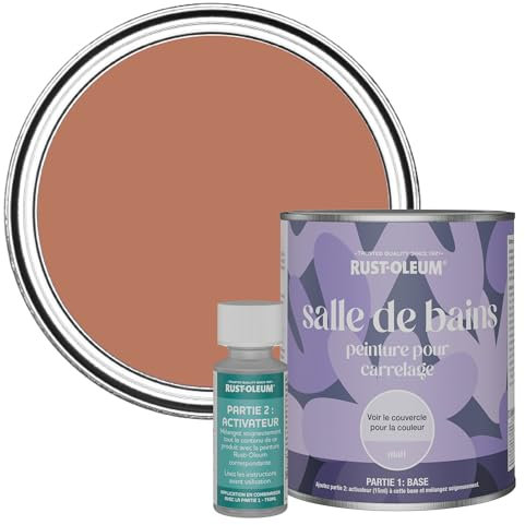 Rust-Oleum Red Water-Resistant Bathroom Tile Paint in Matt Finish - Siena 750ml