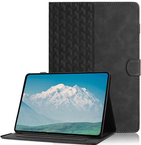 Coque Compatible avec iPad 9.7 Pouces 2018/2017(6./5.Generation)/iPad Air 2/Air 1 Étui Housse en Cuir PU Tablette avec Fonction Réveil/Sommeil Automatique et Support Protection Magnétique -Noir