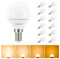 Linkind E14 LED Warmweiß Dimmbar, 4.5W (ersetzt 40W), 470Lm G45/P45 Tropfen Glühbirne, 2700 Kelvin E14 Golf LED Lampe kein Flimmern, 12 Stück