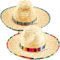 Swakuta Paquete de 2 sombreros de paja para fiesta del Cinco de Mayo, sombrero mexicano gigante, sombreros de fiesta para adultos, adolescentes, recuerdos de eventos Luau, accesorios para fotos,