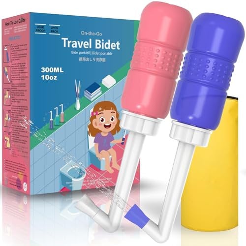 Lot de 2 bidet portables de voyage de 300 ml