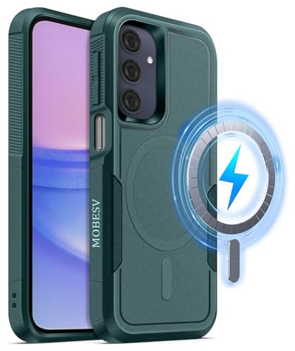 MOBESV Magnetic Phone Case for Samsung Galaxy A16 5G 6.7-Inch, Shockproof Case compatible with MagSafe, Frosted Matte Phone Cover, Bottle green