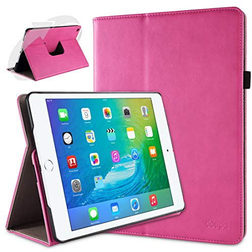 doupi Rotatif Housse pour iPad Mini 4 / iPad Mini 5, Deluxe 360 Degrés Smart Coque de Protection Simili Cuir Coque Cover et Case, Rose