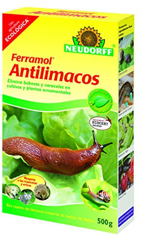 Neudorff Ferramol Antilimacos – Elimina babosas y caracoles en cultivos hortícolas y plantas ornamentales. Certificado en agricultura ecológica, 500 g