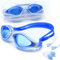 riptide Schwimmbrille - Taucherbrille ohne Nase in schwarz I mit Ohrenstöpsel und Nasenklammer I blau