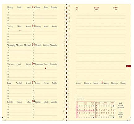 Quo Vadis Kalender Einlage Italnote S 8,8x17cm 219007Q